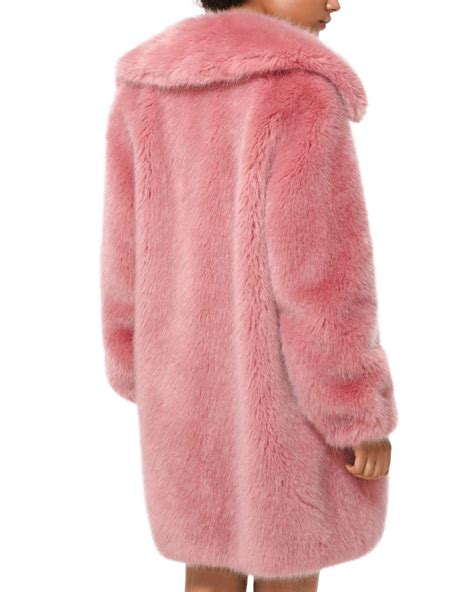 michael kors pink faux fur coat|Michael Kors military coats.